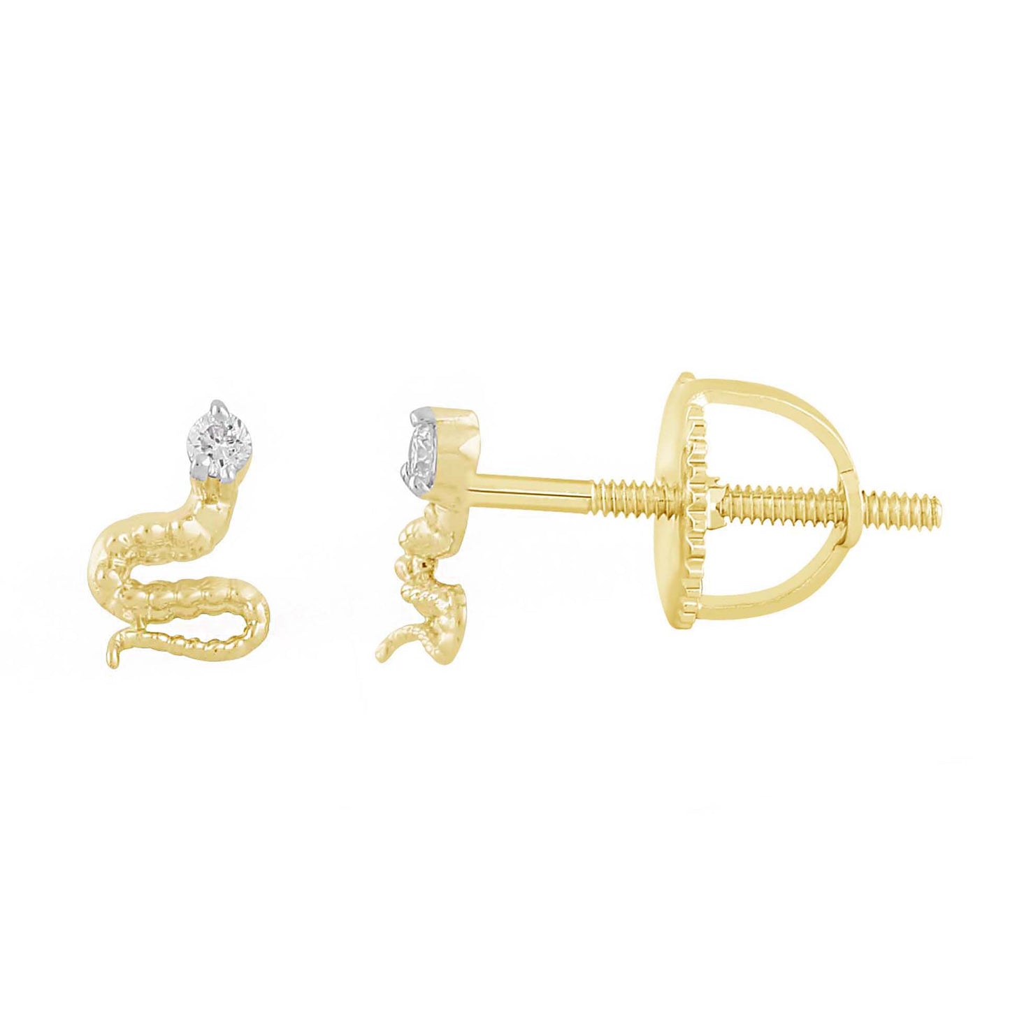 Snake Lab Grown Diamond Earrings